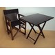 Professional Wooden Folding Table Cafe Ouzeri Cafeteria  (60X80)