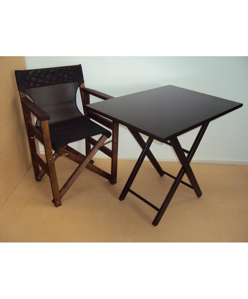 Professional Wooden Folding Table Cafe Kawiarnia Ouzeri (60X80)