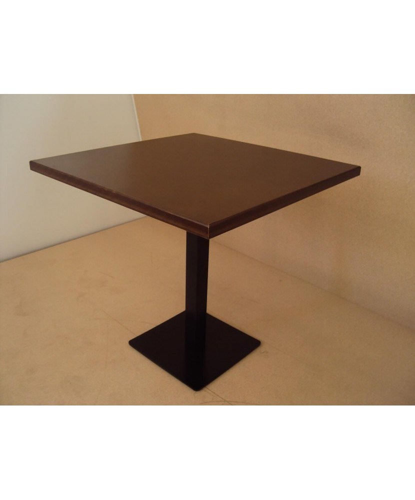 Professional Wooden Table with Cast iron base and Walnut Glaze for Cafe Bar