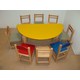Professional Children’s Wooden semicircular Table for nurseries and kindergartens